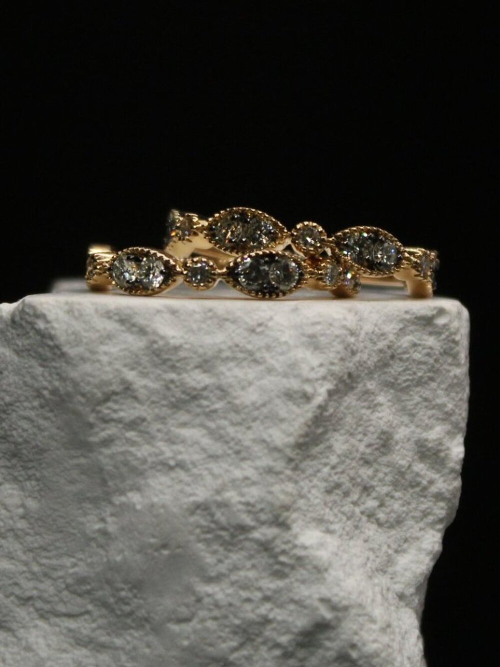 Golden Dew Marquise Ring
